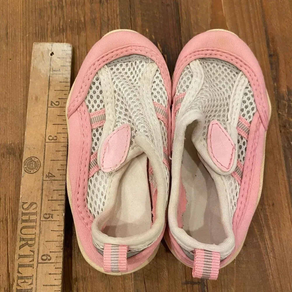 Toddler Girls Water Shoes Pink White Size 8